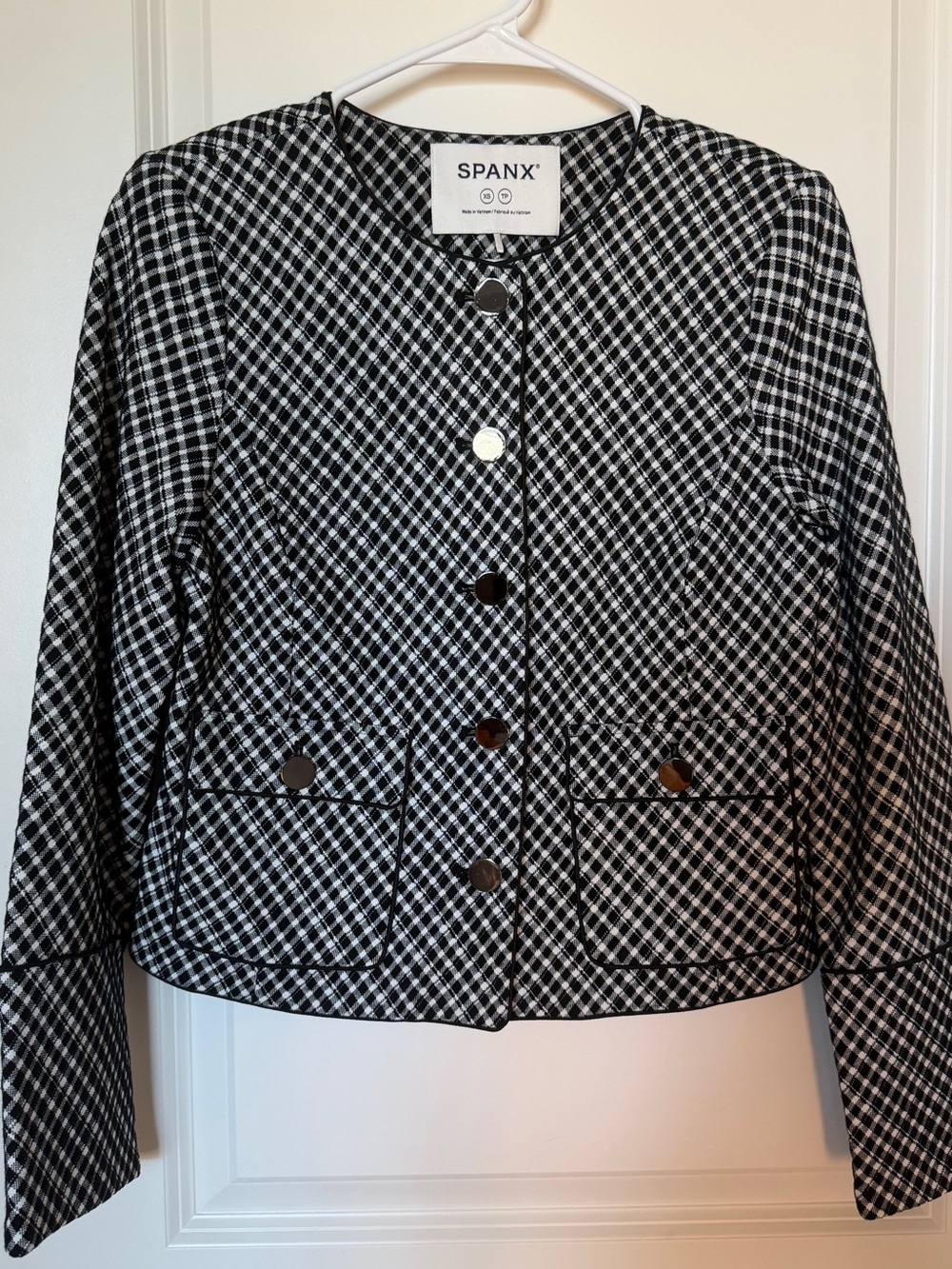 Spanx Black & White Ponte Lady Jacket